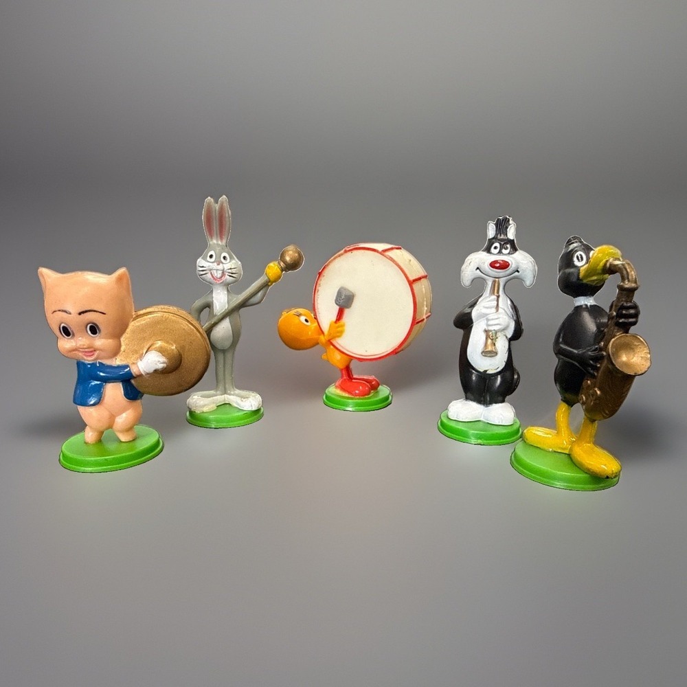 Vintage Wilton's Looney Tunes Complete Band Set Of Cake Toppers Figures Lot 5